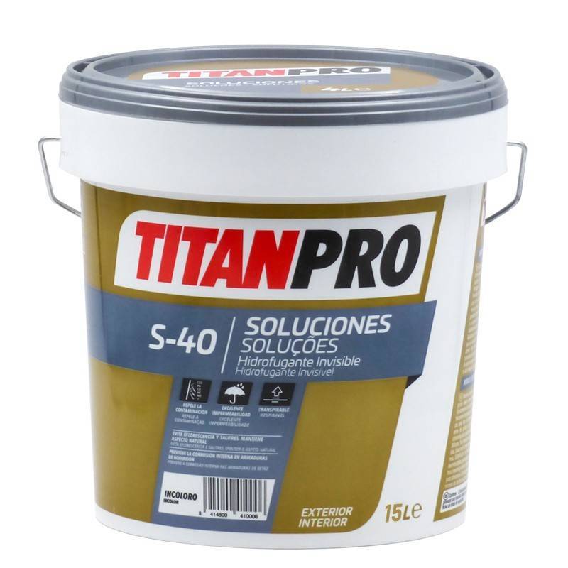 Titan Pro Hidrofugante invisible al agua incoloro S40 Titan Pro