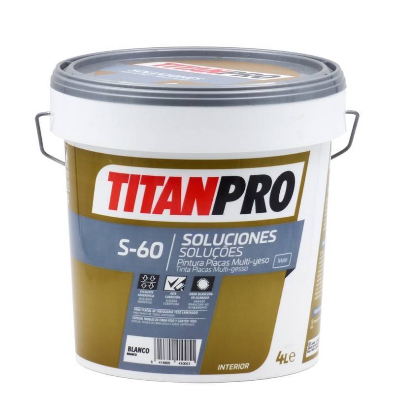 Titan Pro Paint lastre multiintonaco Bianco opaco S60 Titan Pro