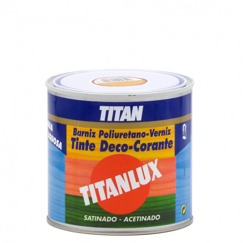 Titan Professional Vernis Polyuréthane Teinture à l'eau satinée 500ML