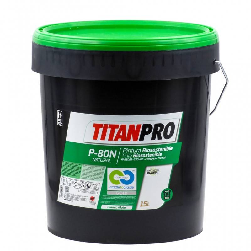 Titan Pro Vernice acrilica bianca bio-sostenibile P80N 15L Titan Pro