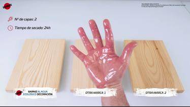 Test de resistencia a la grasa de manos – BARNIZ A